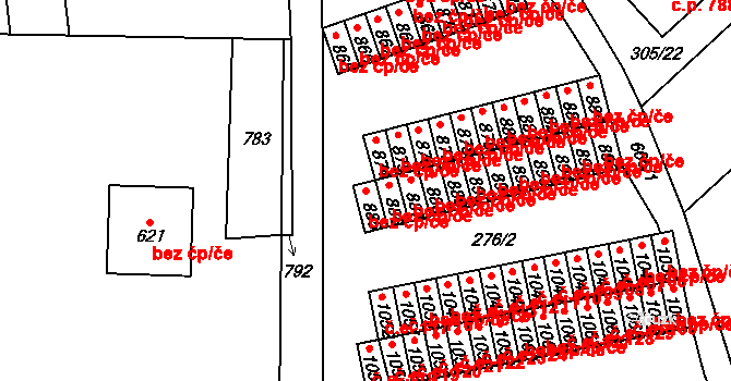 Slatiňany 43731953 na parcele st. 885 v KÚ Slatiňany, Katastrální mapa