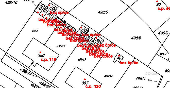 Čelákovice 46149953 na parcele st. 390 v KÚ Sedlčánky, Katastrální mapa