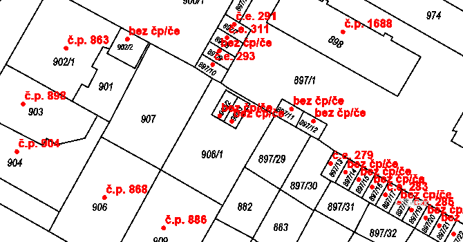 Litoměřice 47602953 na parcele st. 908/3 v KÚ Litoměřice, Katastrální mapa