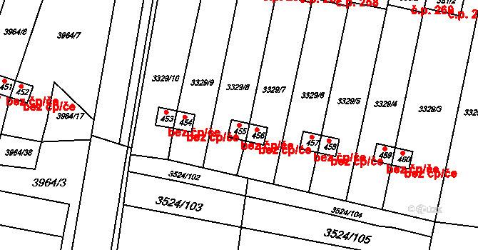 Mašťov 49847953 na parcele st. 455 v KÚ Mašťov, Katastrální mapa