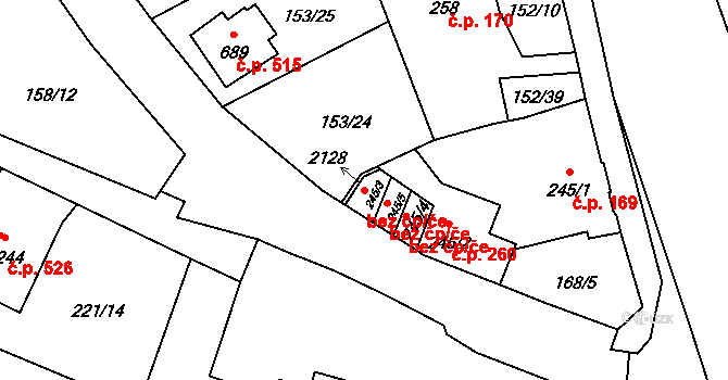 Mariánské Lázně 50112953 na parcele st. 245/3 v KÚ Úšovice, Katastrální mapa