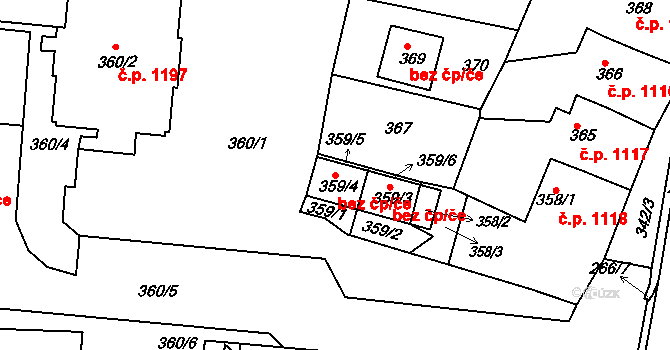 Brumov-Bylnice 50361953 na parcele st. 359/4 v KÚ Brumov, Katastrální mapa