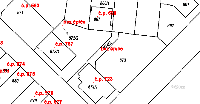 Týniště nad Orlicí 103279954 na parcele st. 874/2 v KÚ Týniště nad Orlicí, Katastrální mapa