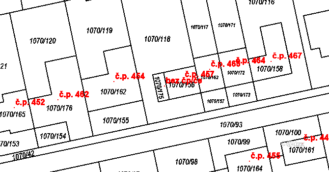Grygov 103447954 na parcele st. 1070/175 v KÚ Grygov, Katastrální mapa