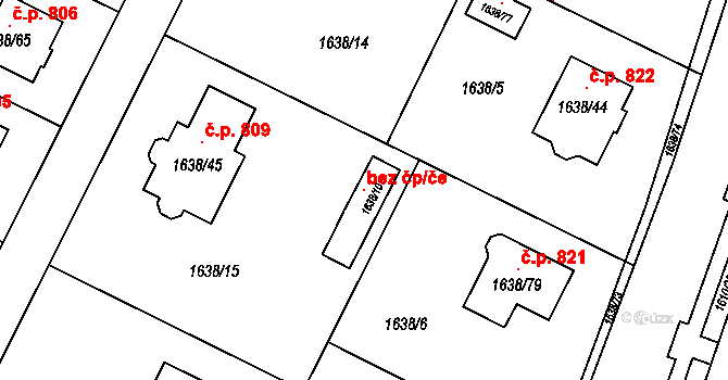 Klášterec nad Ohří 105148954 na parcele st. 1638/101 v KÚ Miřetice u Klášterce nad Ohří, Katastrální mapa