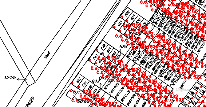 Pístov 317, Jihlava na parcele st. 641 v KÚ Pístov u Jihlavy, Katastrální mapa