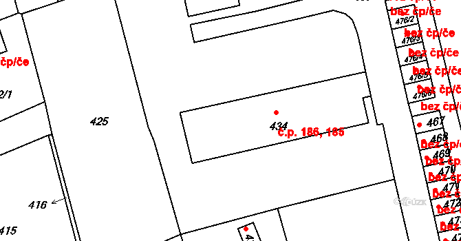 Pod Cvilínem 185,186, Krnov na parcele st. 434 v KÚ Opavské Předměstí, Katastrální mapa
