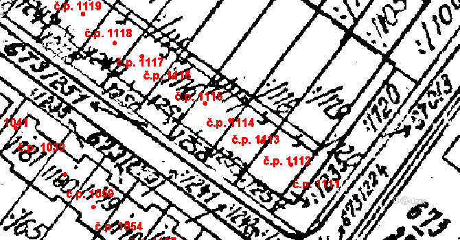 Lanžhot 1113 na parcele st. 1252 v KÚ Lanžhot, Katastrální mapa