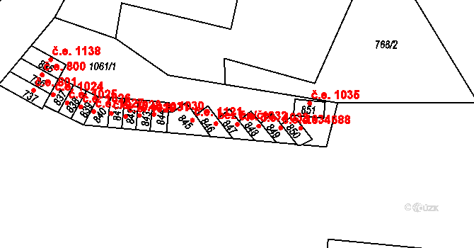 Děčín IX-Bynov 1032, Děčín na parcele st. 847 v KÚ Bynov, Katastrální mapa