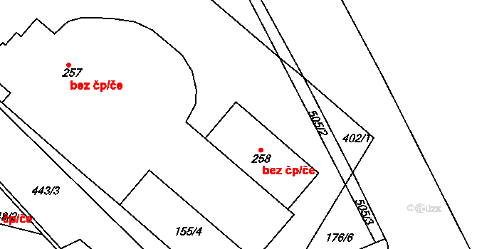 Svojšice 39881954 na parcele st. 258 v KÚ Svojšice u Kouřimi, Katastrální mapa