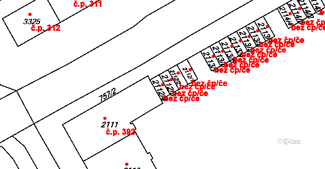 Třinec 40221954 na parcele st. 2112/4 v KÚ Lyžbice, Katastrální mapa