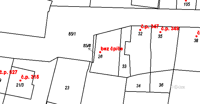 Veverská Bítýška 46059954 na parcele st. 26 v KÚ Veverská Bítýška, Katastrální mapa