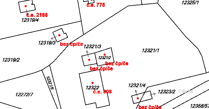 Plzeň 48177954 na parcele st. 12321/2 v KÚ Plzeň, Katastrální mapa