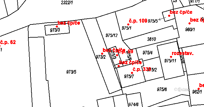 Horšovský Týn 50265954 na parcele st. 973/2 v KÚ Horšovský Týn, Katastrální mapa