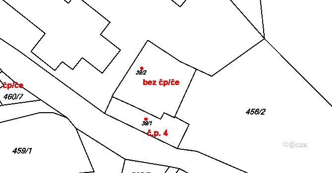 Drslavice 4 na parcele st. 39/1 v KÚ Švihov u Lažišť, Katastrální mapa