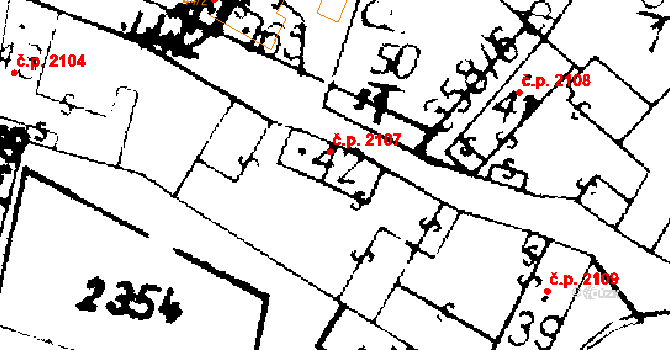 Podlusky 2107, Roudnice nad Labem na parcele st. 42 v KÚ Podlusky, Katastrální mapa