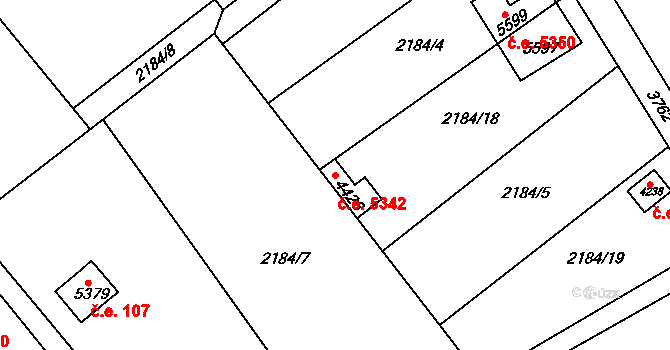 Dvůr Králové nad Labem 5342 na parcele st. 4426 v KÚ Dvůr Králové nad Labem, Katastrální mapa