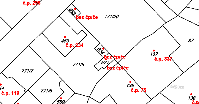Cerhenice 41925955 na parcele st. 634 v KÚ Cerhenice, Katastrální mapa