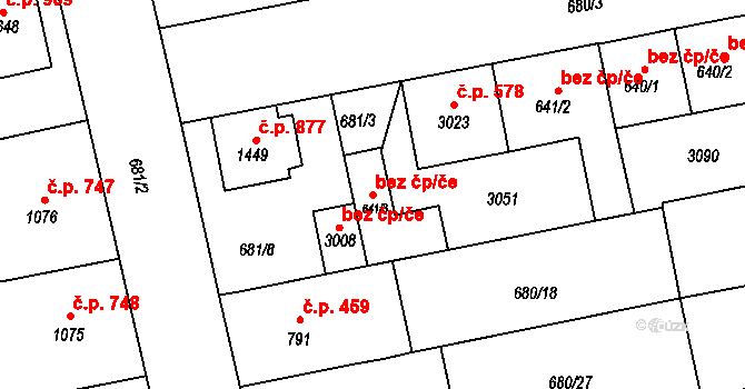 Vodňany 42816955 na parcele st. 641/3 v KÚ Vodňany, Katastrální mapa