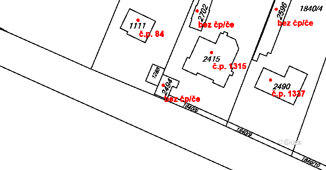 Třebechovice pod Orebem 48747955 na parcele st. 2494 v KÚ Třebechovice pod Orebem, Katastrální mapa