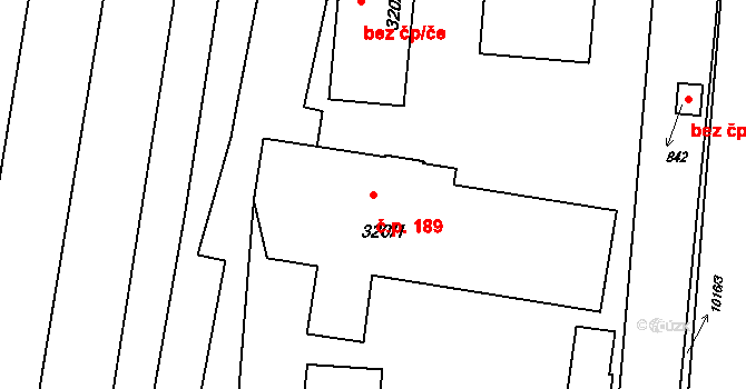 Hranice IV-Drahotuše 189, Hranice na parcele st. 320/1 v KÚ Drahotuše, Katastrální mapa