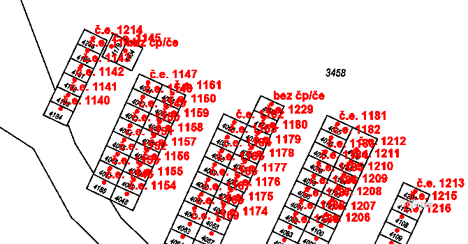Kuřim 1162 na parcele st. 4056 v KÚ Kuřim, Katastrální mapa