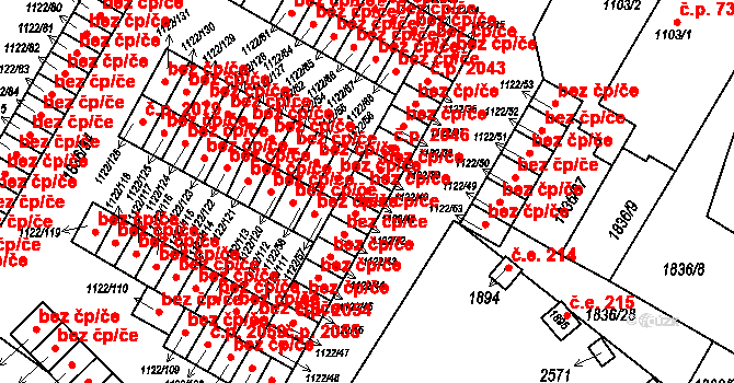 Uničov 2048 na parcele st. 1122/41 v KÚ Uničov, Katastrální mapa