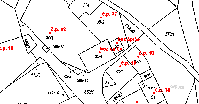 Chudoslavice 41094956 na parcele st. 35/4 v KÚ Chudoslavice, Katastrální mapa