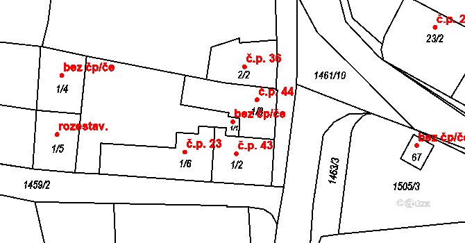 Břehov 41401956 na parcele st. 1/1 v KÚ Břehov, Katastrální mapa