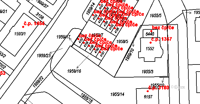 Šumperk 42020956 na parcele st. 4161 v KÚ Šumperk, Katastrální mapa