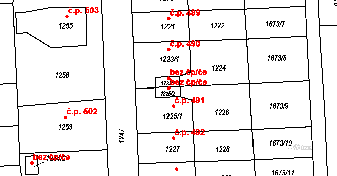 Postřelmov 44948956 na parcele st. 1225/2 v KÚ Postřelmov, Katastrální mapa