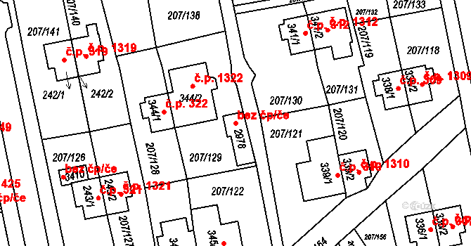 Sezimovo Ústí 47436956 na parcele st. 2978 v KÚ Sezimovo Ústí, Katastrální mapa