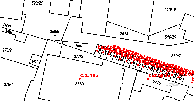 Hranice 48252956 na parcele st. 2309 v KÚ Hranice, Katastrální mapa