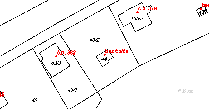 Rumburk 94156956 na parcele st. 44 v KÚ Horní Jindřichov, Katastrální mapa