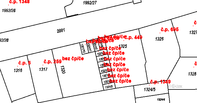 Praha 98033956 na parcele st. 1321/8 v KÚ Košíře, Katastrální mapa
