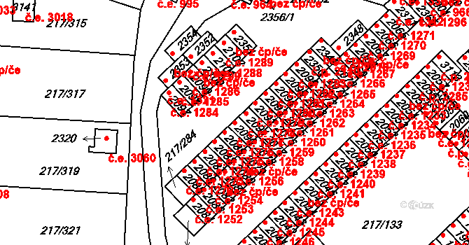 Sezimovo Ústí 1277 na parcele st. 2090 v KÚ Sezimovo Ústí, Katastrální mapa
