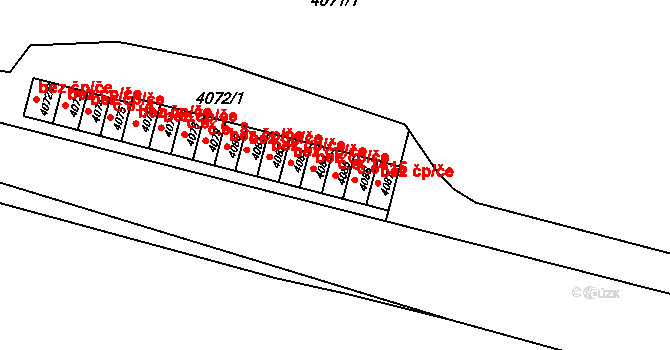 Předměstí 14, Litoměřice na parcele st. 4085 v KÚ Litoměřice, Katastrální mapa