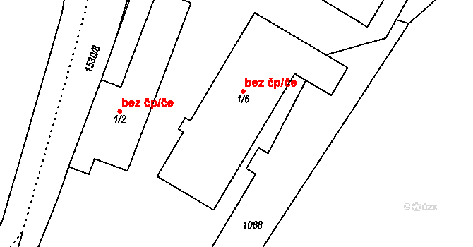 Jindřichov 38986957 na parcele st. 1/6 v KÚ Pusté Žibřidovice, Katastrální mapa