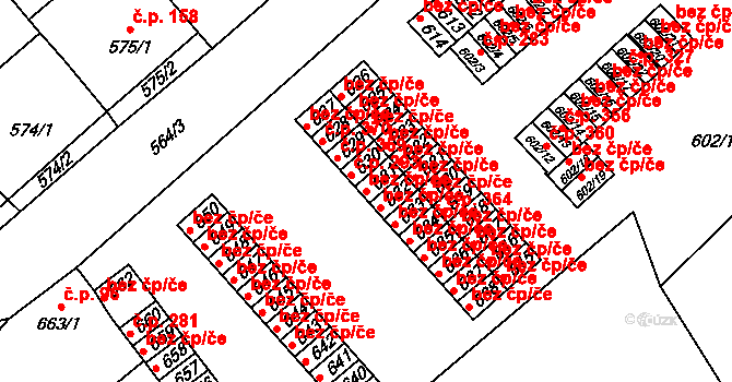 Přerov 48382957 na parcele st. 631 v KÚ Újezdec u Přerova, Katastrální mapa
