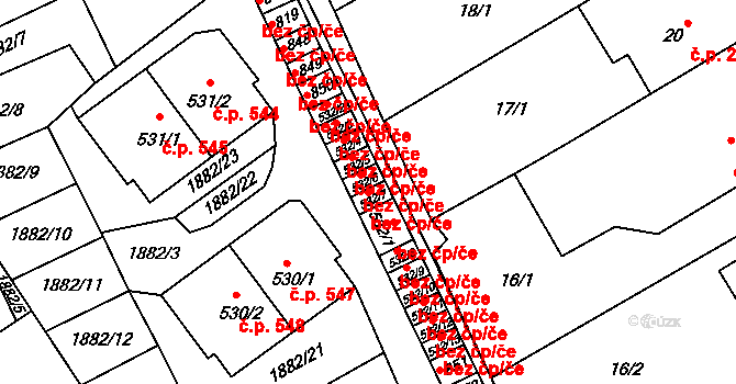 Solnice 38514958 na parcele st. 532/7 v KÚ Solnice, Katastrální mapa