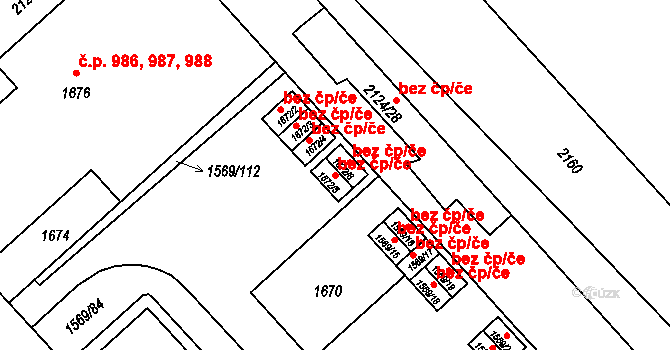 Praha 43275958 na parcele st. 1672/5 v KÚ Bubeneč, Katastrální mapa