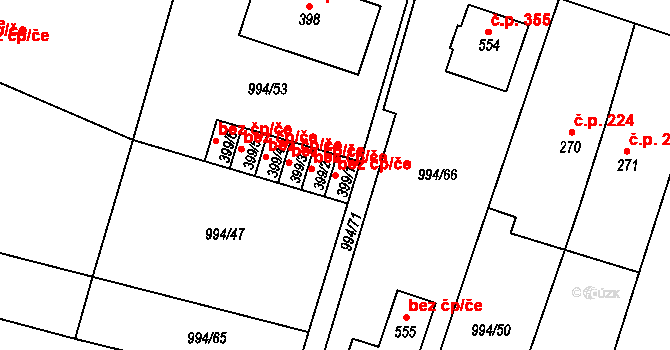 Čimelice 46174958 na parcele st. 399/1 v KÚ Čimelice, Katastrální mapa