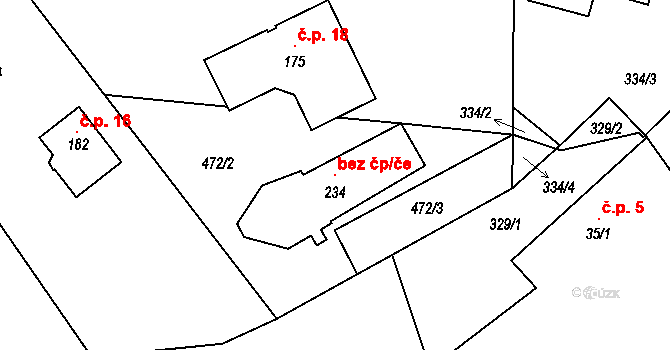 Štětkovice 104143959 na parcele st. 234 v KÚ Štětkovice, Katastrální mapa