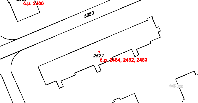 Přerov I-Město 2482,2483,2484, Přerov na parcele st. 2527 v KÚ Přerov, Katastrální mapa