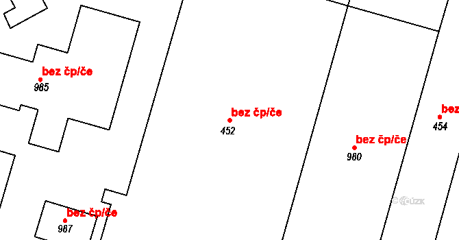 Libochovice 41600959 na parcele st. 452 v KÚ Libochovice, Katastrální mapa