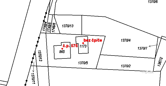 Přibyslav 41733959 na parcele st. 1173 v KÚ Přibyslav, Katastrální mapa
