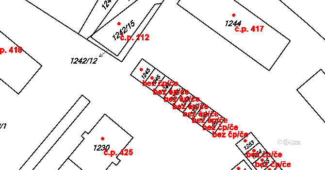 Vrbno pod Pradědem 47774959 na parcele st. 1247 v KÚ Vrbno pod Pradědem, Katastrální mapa