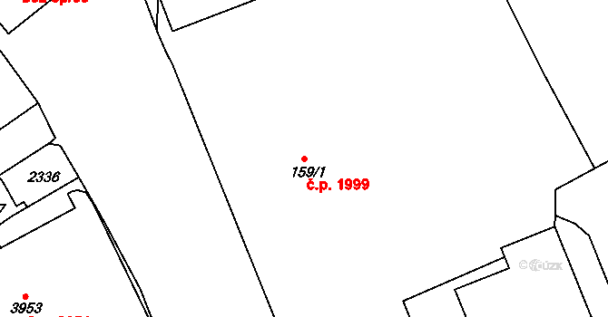 Náchod 1999 na parcele st. 159/1 v KÚ Náchod, Katastrální mapa