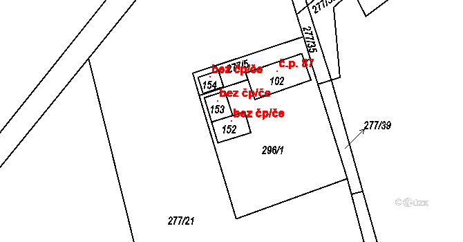 Lejšovka 98400959 na parcele st. 152 v KÚ Lejšovka, Katastrální mapa