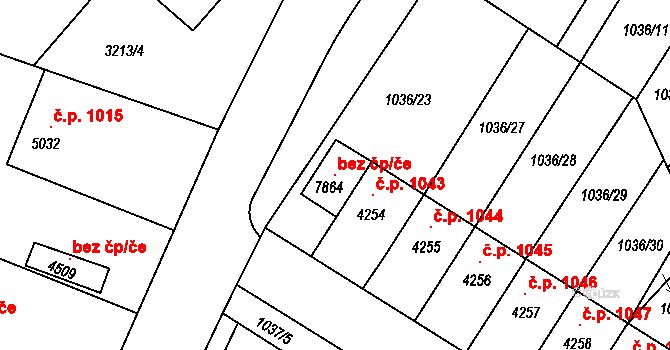 Chrudim 103810960 na parcele st. 7864 v KÚ Chrudim, Katastrální mapa